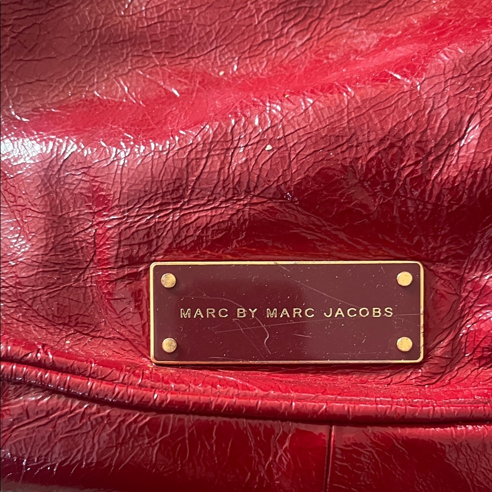 Marc Jacobs Deep Red Shoulder Bag with Gold Accents - Picture 2 of 5